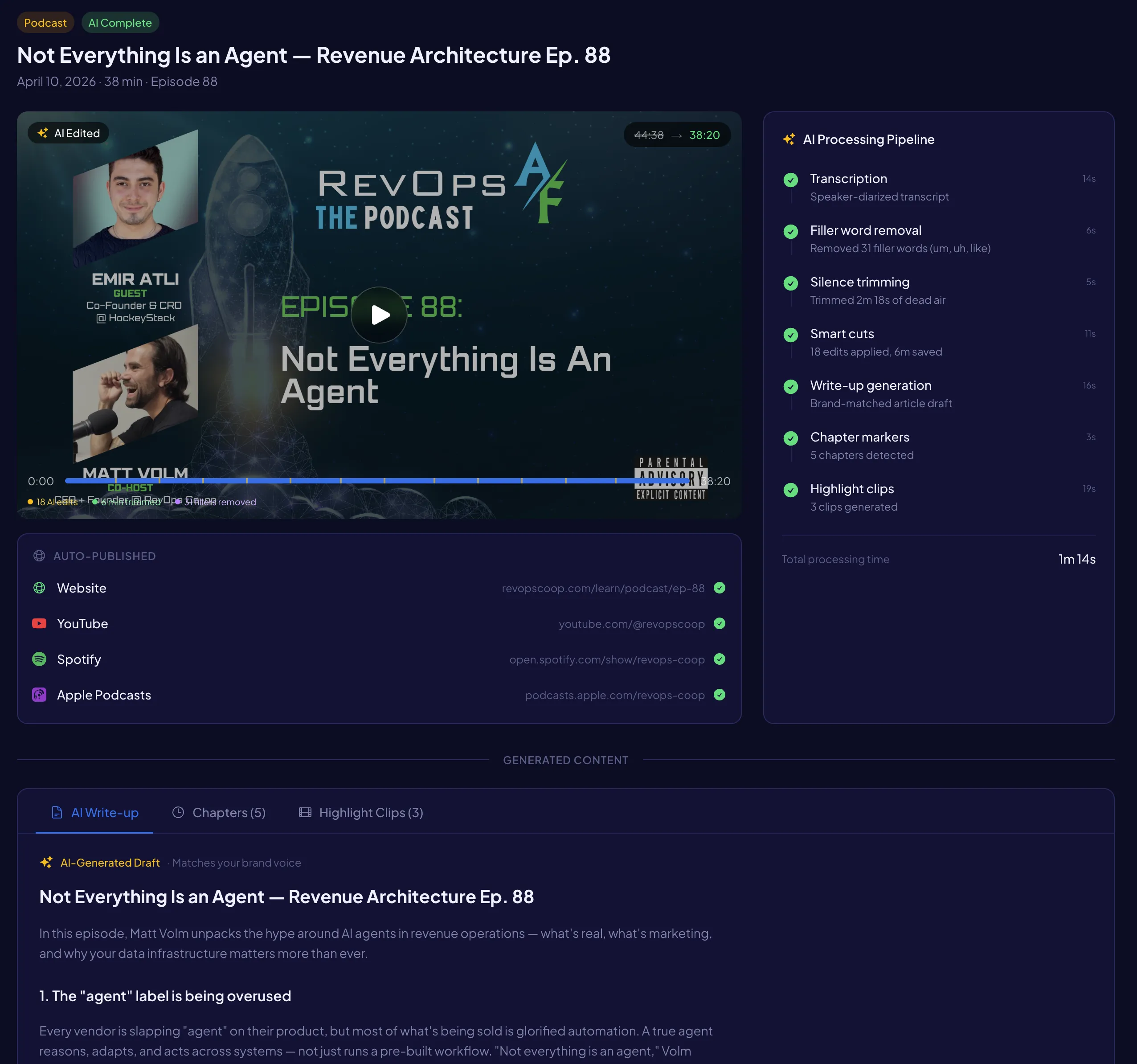 Eventful podcast recording studio